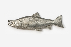 #107 - Sockeye / Red Salmon Antiqued Pewter Pin