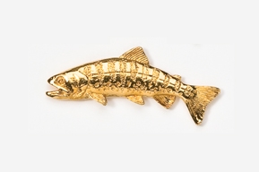 #132G - Japanese Yamame Trout 24K Gold Plated Pin