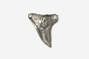 #213A - Shark Tooth Antiqued Pewter Pin