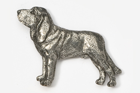 #453C - Bloodhound Antiqued Pewter Pin