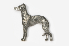 #453E - Italian Greyhound Antiqued Pewter Pin