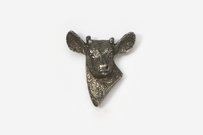 #465A - Button Buck Antiqued Pewter Pin