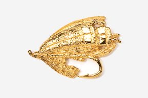 #513G - Salmon Fly 24K Gold Plated Pin