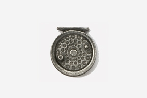 #521 - Fly Reel Antiqued Pewter Pin