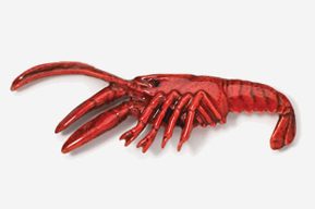 #527P - Crawfish Hand Painted Pin