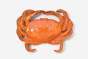 #531AP - Dungeness Crab Hand Painted Pin