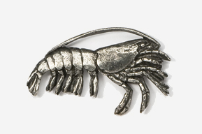 #532 - Shrimp Antiqued Pewter Pin