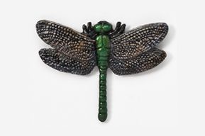#569P-G - Green Dragonfly Hand Painted Pin