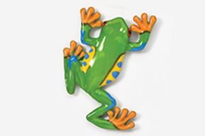 #591P - Climbing Tree Frog Hand Painted Pin