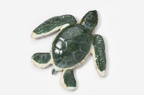 #607P - Sea Turtle Hand Painted Pin
