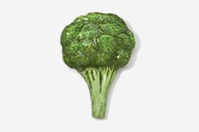 #681P - Broccoli Hand Painted Pin