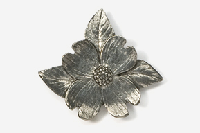 #750 - Dogwood Blossom Antiqued Pewter Pin