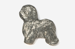 #868 - Old English Sheep Dog Antiqued Pewter Pin