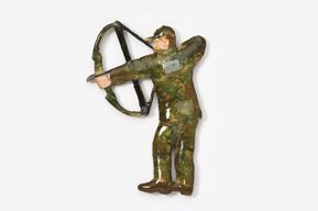 #903P - Compound Bow Hunter Hand Painted Pin