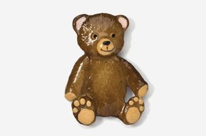 #970P - Teddy Bear Hand Painted Pin
