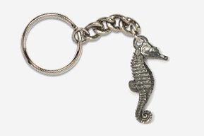 #K269 - Seahorse Antiqued Pewter Keychain