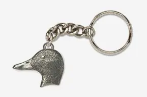#K318 - Mallard Head Antiqued Pewter Keychain
