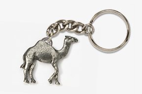#K449 - Camel Antiqued Pewter Keychain
