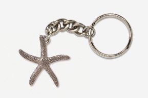 #K539A - Sugar Star Antiqued Pewter Keychain