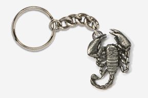 #K566 - Scorpion Antiqued Pewter Keychain