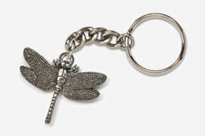 #K569 - Dragonfly Antiqued Pewter Keychain
