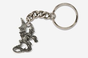 #K650 - Dragon Antiqued Pewter Keychain
