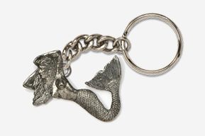 #K900 - Mermaid Antiqued Pewter Keychain