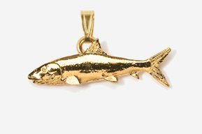 #P215G - Bonefish 24K Gold Plated Pendant