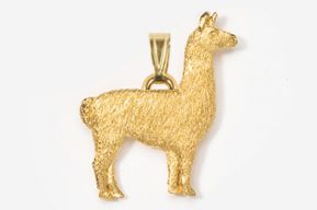 #P449AG - Llama 24K Gold Plated Pendant