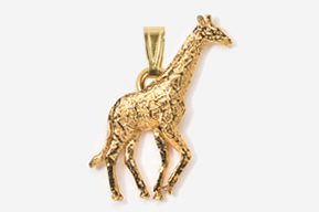 #P494G - Giraffe 24K Gold Plated Pendant