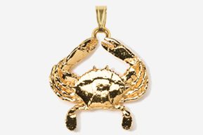 #P531G - Crab 24K Gold Plated Pendant