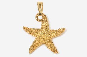 #P539G - Starfish 24K Gold Plated Pendant