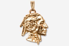 #P920G - Native American 24K Gold Plated Pendant