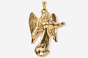 #P975G - Angel 24K Gold Plated Pendant