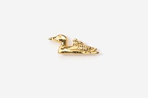 #TT344G - Loon and Chick 24K Plated Tie Tac