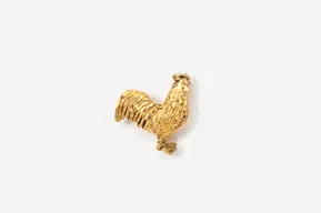 #TT380G - Rooster 24K Plated Tie Tac